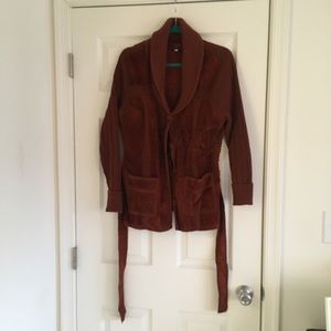 🌀 vintage 70s suede leather sweater jacket